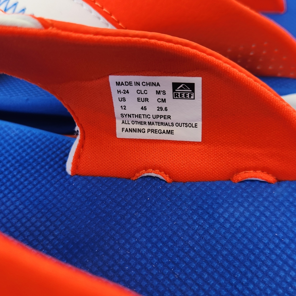 Reef Kids Vibrant Blue and Bright Orange Sandals - Picture 3 of 3